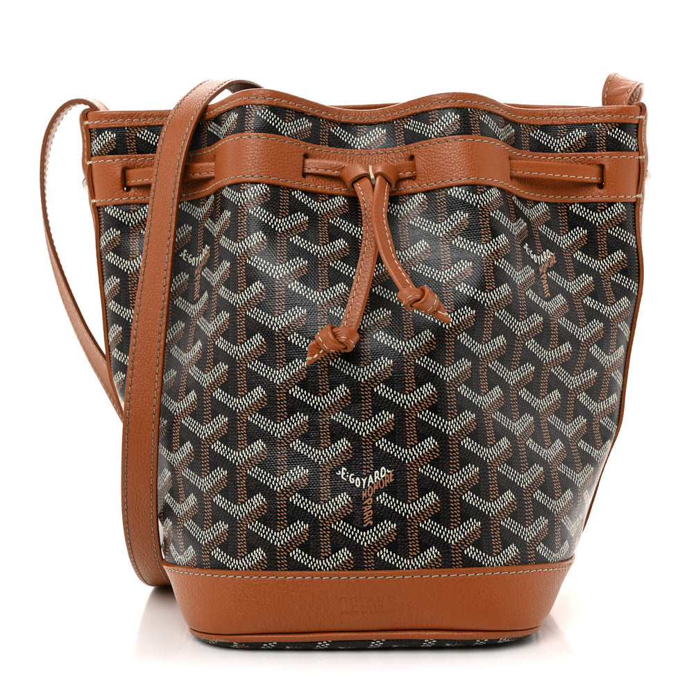 Goyardine Petit Flot Bucket Bag PM Black Gold