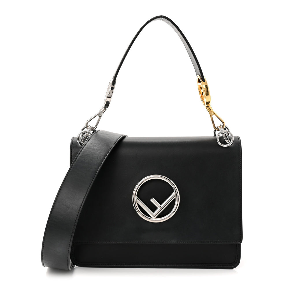 Vitello Century Opaco F is Fendi Kan I Shoulder Bag Black