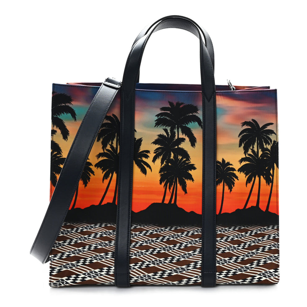 Canvas Summer in Roma Large Shopping Tote Multicolor