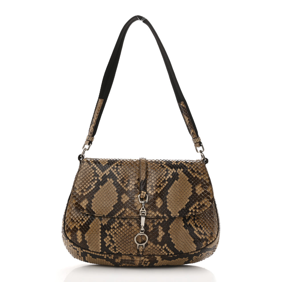 Snakeskin Trend Shoulder Bag Camello