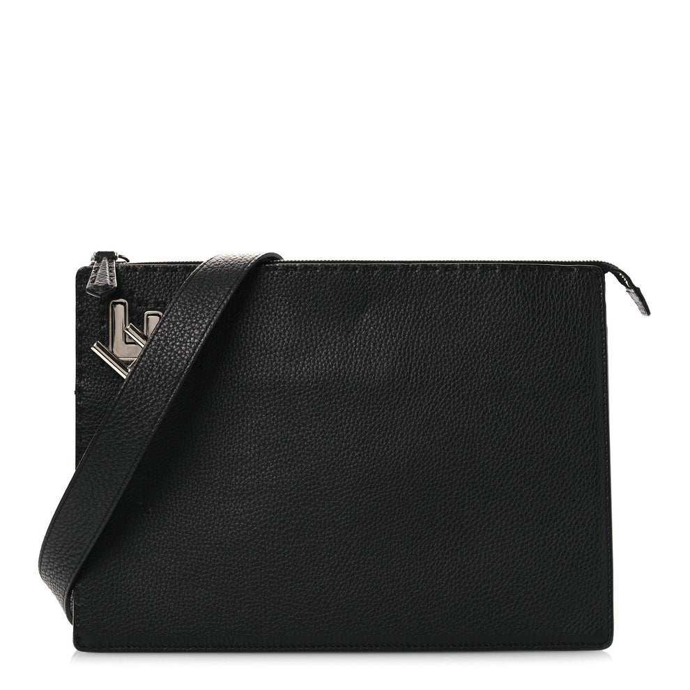 Cuoio Romano Selleria FF Turnlock Messenger Black