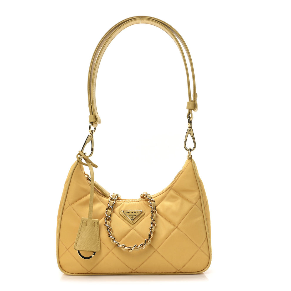 Re-Nylon Saffiano Stitched Mini Re-Edition 1995 Chaine Shoulder Bag Mais