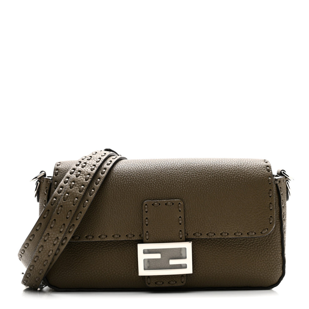 Cuoio Roma Sellerissima Nappa Sintetica Tape Stitch Baguette Wood